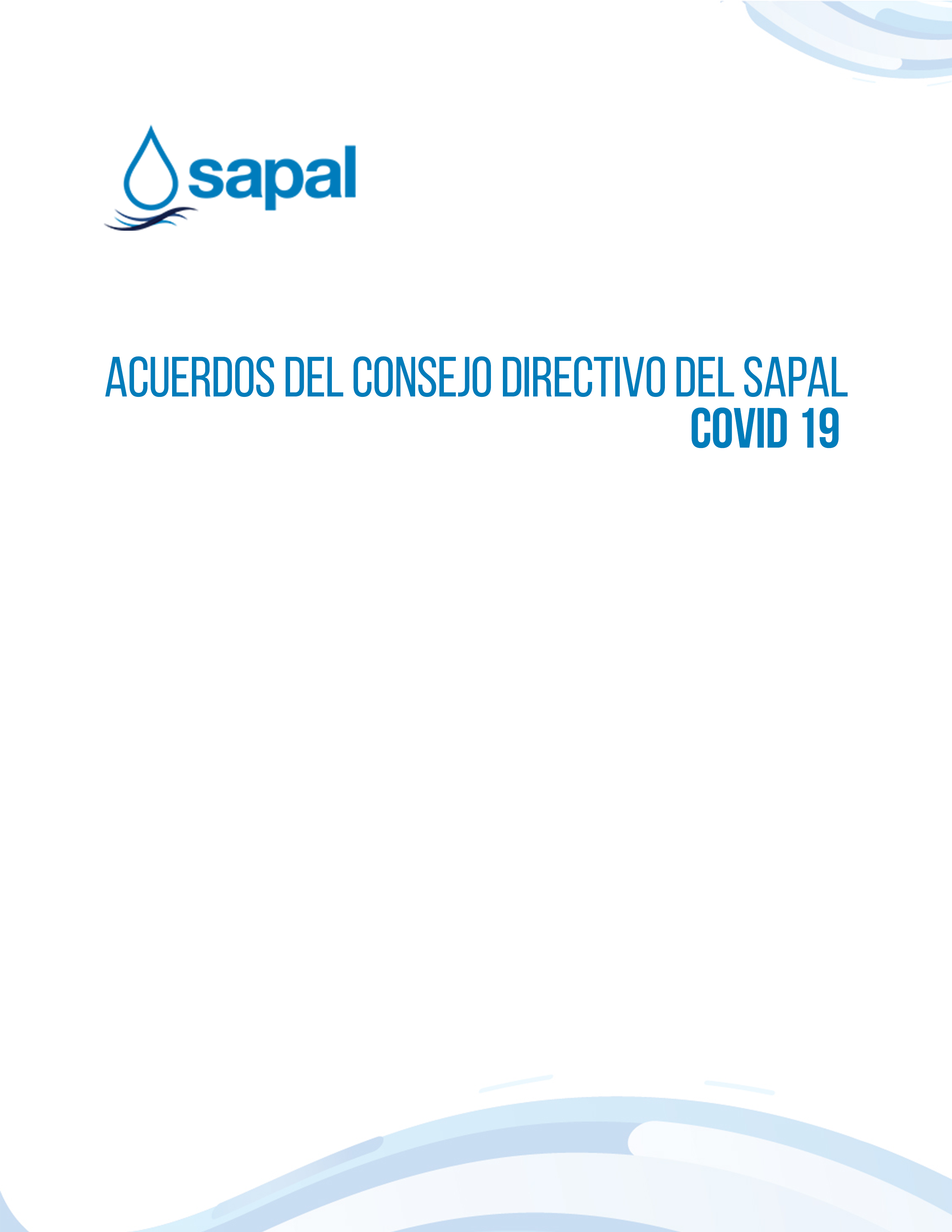 Acuerdos del Consejo Directivo del Sapal COVID-19